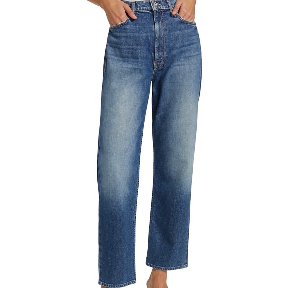 MOTHER Women's Straight Leg Jeans - Blue - Picture 1 of 9